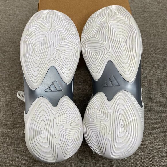 adidas Exhibit Select Mid Sneakers Women's 8.5 White Silver Metallic IE9332 NWT - Picture 12 of 12